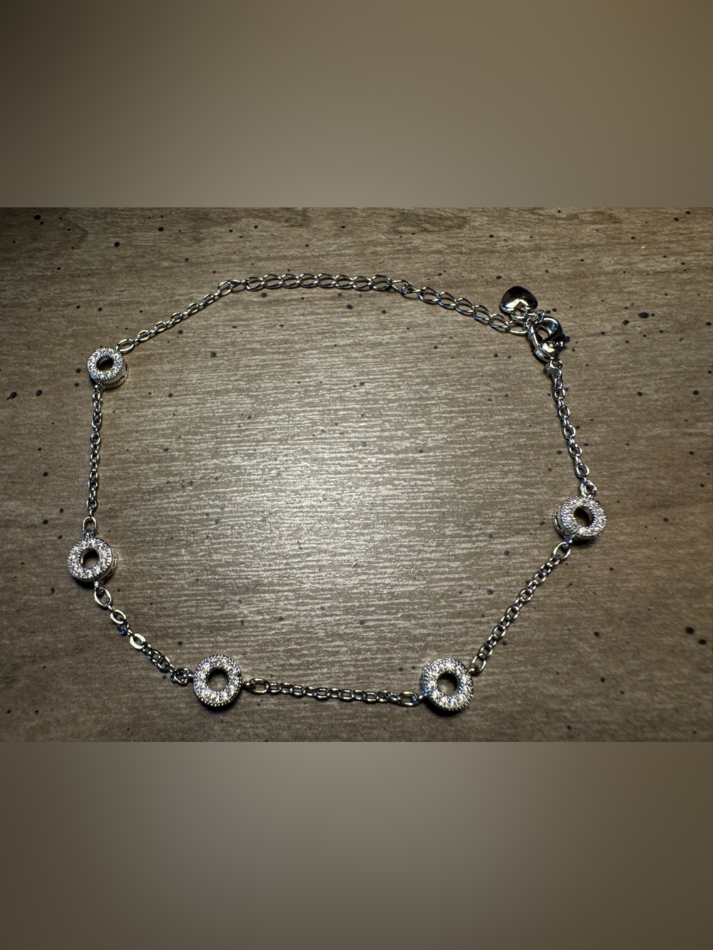 Silver Tone Circle Link Bracelet